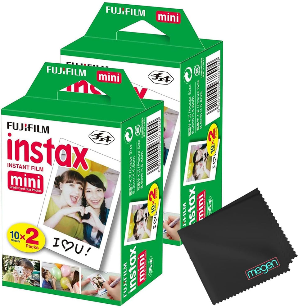 Fujifilm Mini instant film in white with 40 sheets for vibrant instant photos