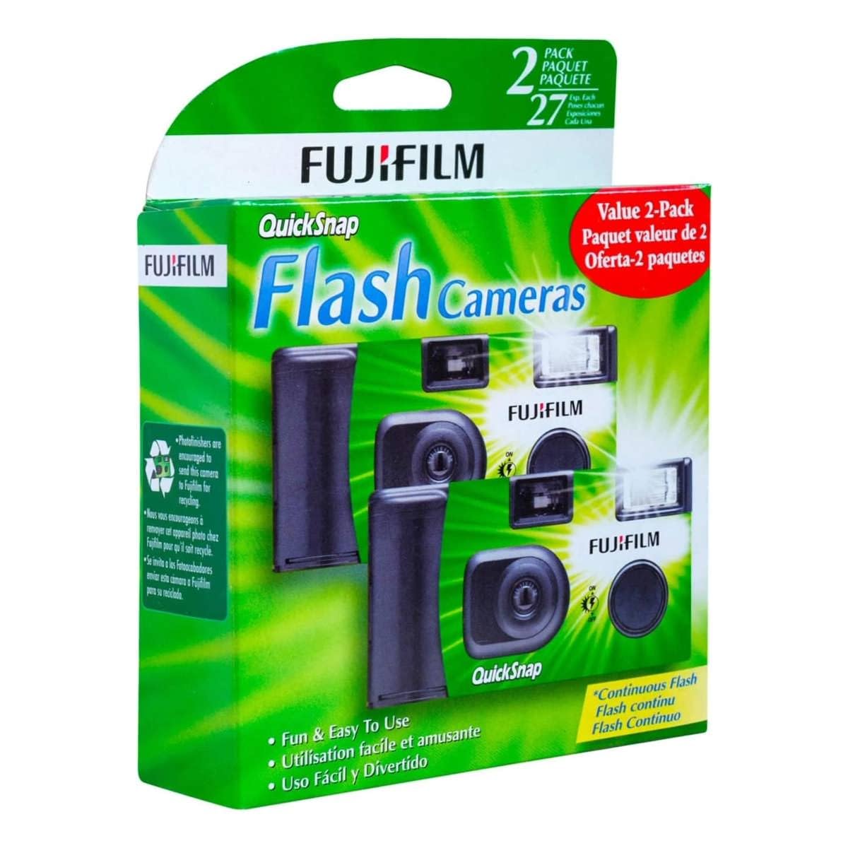 Fujifilm QuickSnap 400 camera back view highlights simple operation in any outing.