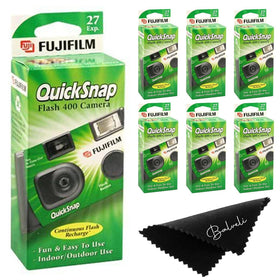Fujifilm Quicksnap six-pack disposable cameras for events and travel.