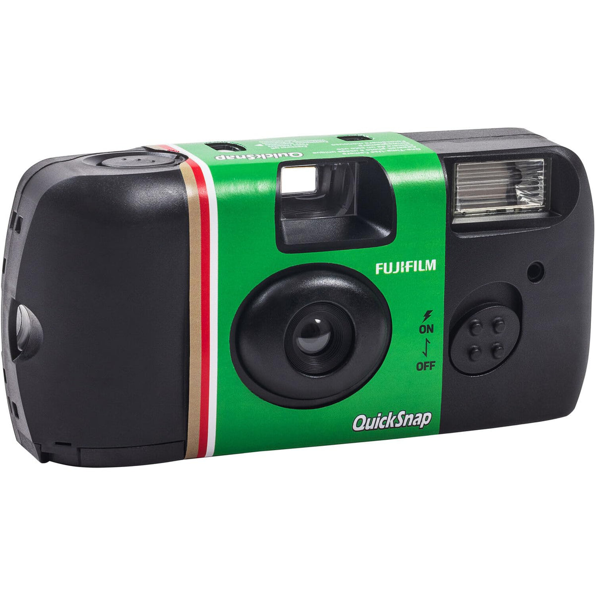 Fujifilm QuickSnap back controls visible for simple point-and-shoot ease