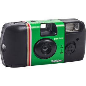 Fujifilm QuickSnap back controls visible for simple point-and-shoot ease