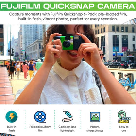 Fujifilm Quicksnap in use with built-in flash ensuring proper exposure.