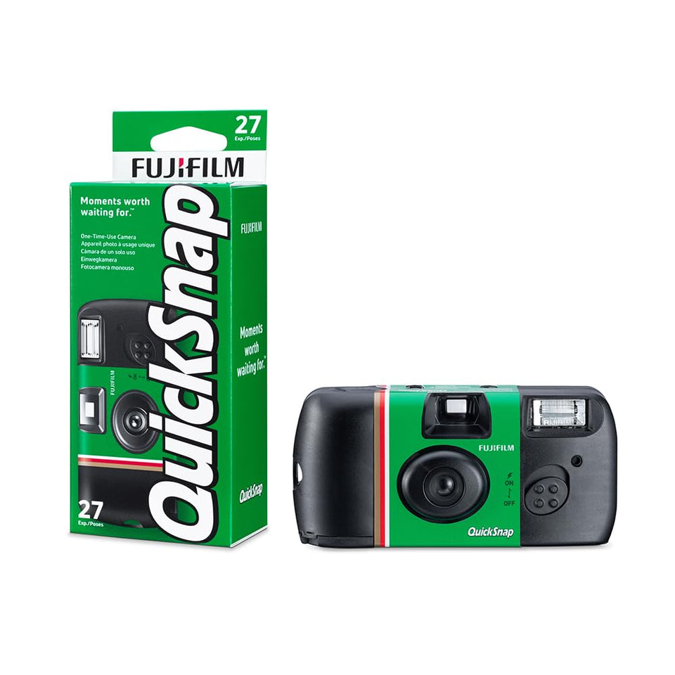Fujifilm QuickSnap compact body for easy on-the-go photos.