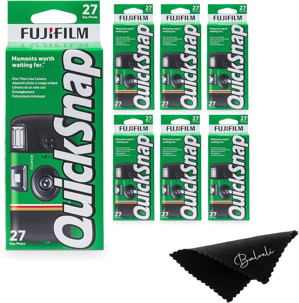 Fujifilm Quicksnap built-in flash 35mm camera for day and night shots.