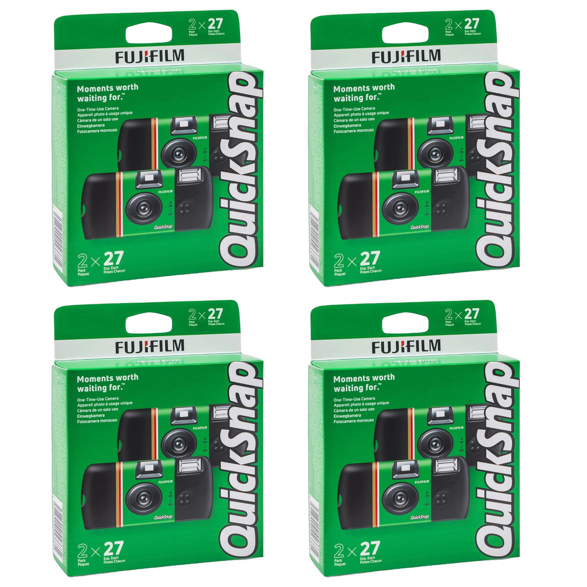 Fujifilm QuickSnap Flash 400 camera-compact-front-view for grab-and-go photos.