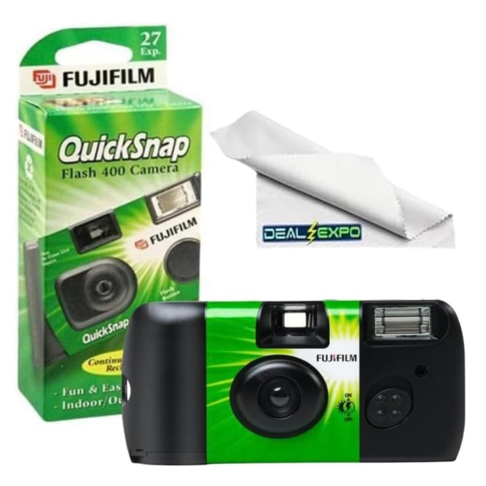 Fujifilm QuickSnap Flash 400 front view, easy-to-use camera for quick indoor or outdoor memories.