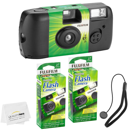 Fujifilm QuickSnap Flash 400 camera front view captures crisp memories with 27 exposures