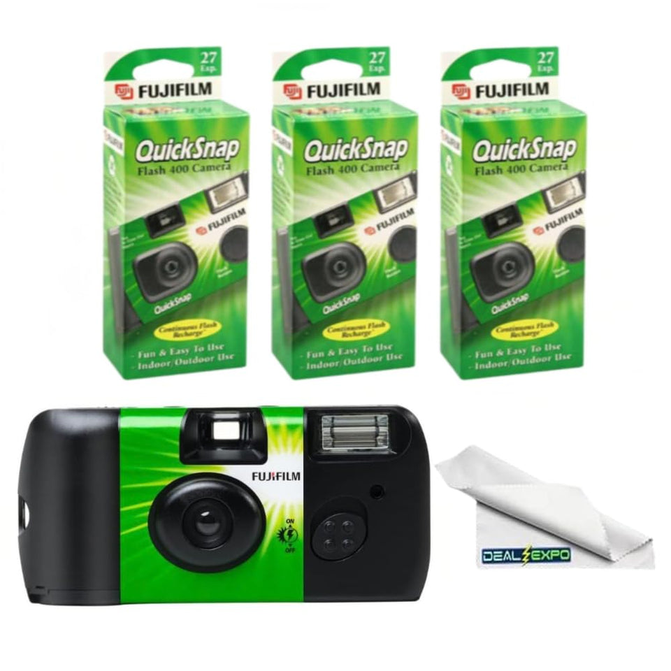 Fujifilm QuickSnap Flash 400 camera pack, ideal for spontaneous moments indoors and outdoors