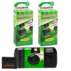 Fujifilm QuickSnap Flash 400 front view, compact design for quick outdoor memories.