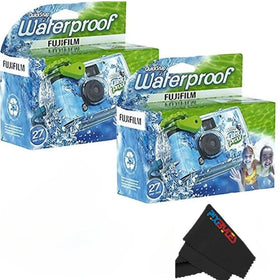 Fujifilm QuickSnap front view showing durable waterproof shell and ready-to-shoot convenience