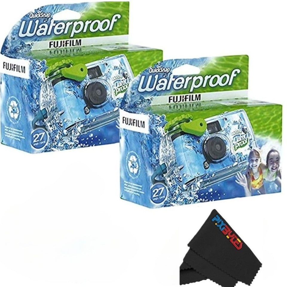 Fujifilm QuickSnap front view showing durable waterproof shell and ready-to-shoot convenience
