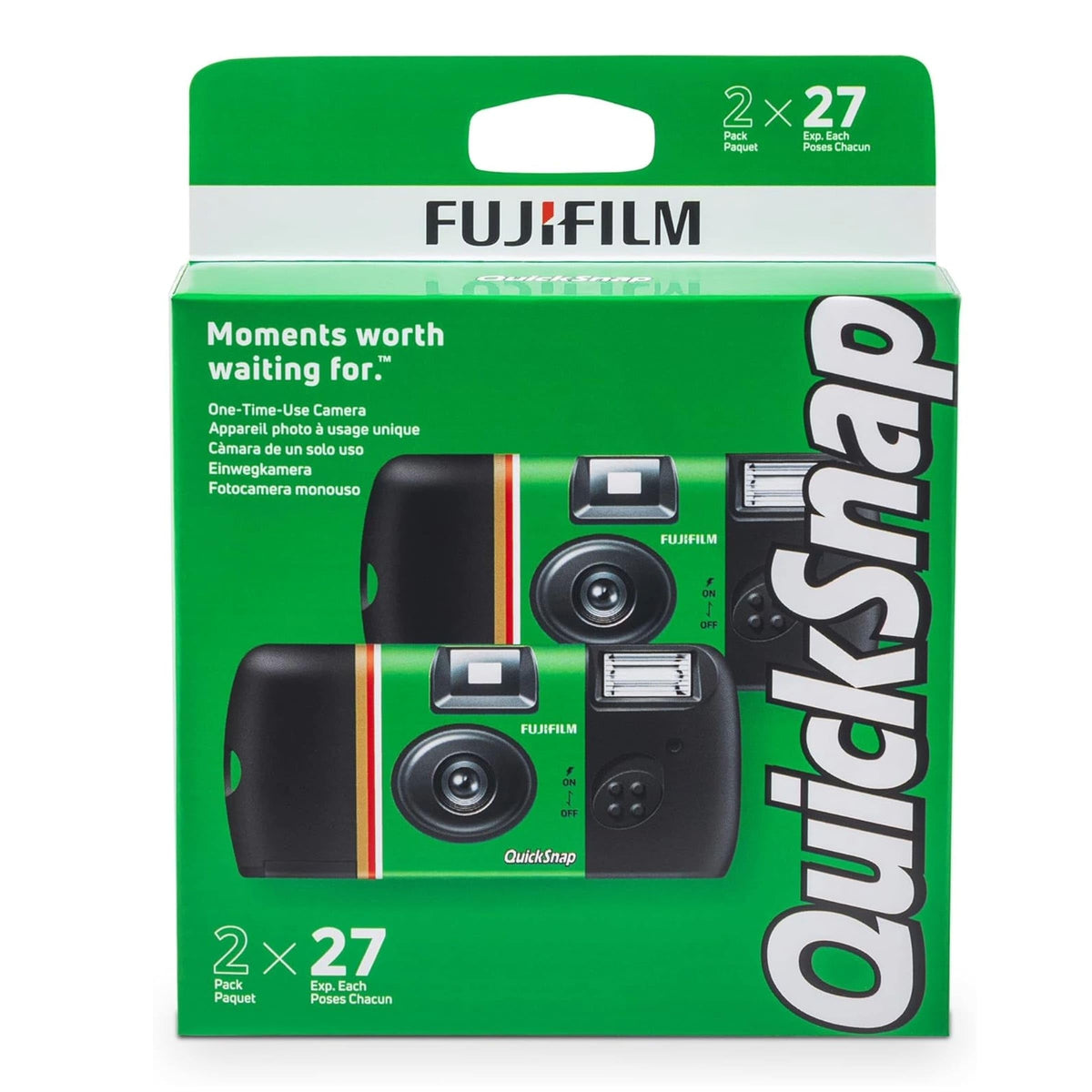 Fujifilm QuickSnap Flash 400 wide-angle-lens for expansive scene capture.
