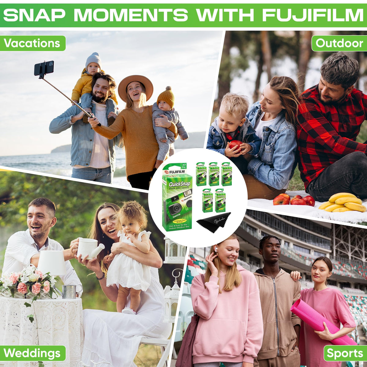 Fujifilm Quicksnap wrist strap enables easy one-handed shooting.