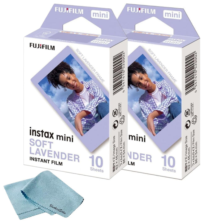 Fujifilm front packaging showing lavender-border film and bundle benefit