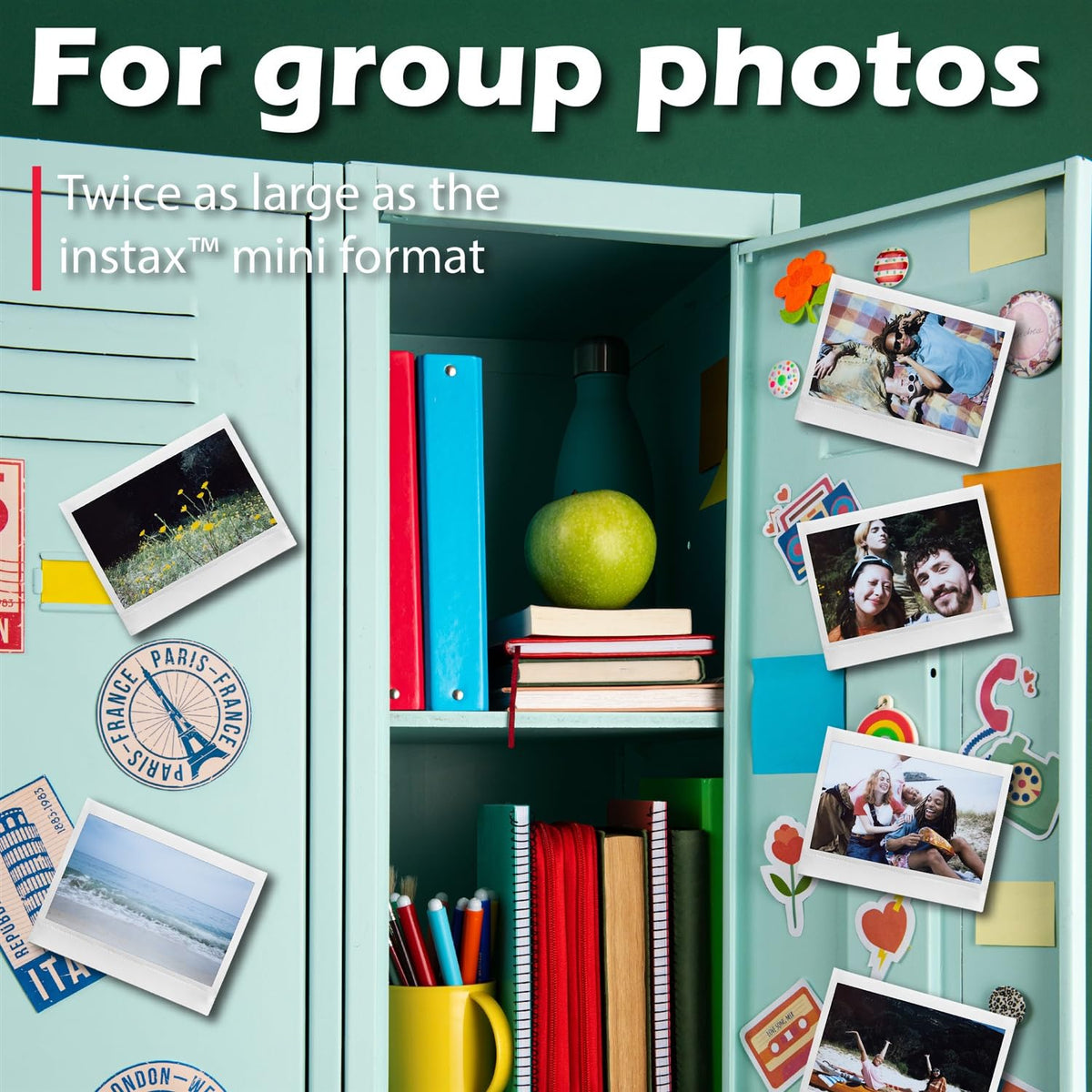 Fujifilm 10-photo cartridge display emphasizing longer shooting sessions