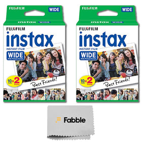Fujifilm wide instant film twin pack front view showing 40 sheets for events