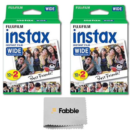 Fujifilm wide instant film twin pack front view showing 40 sheets for events
