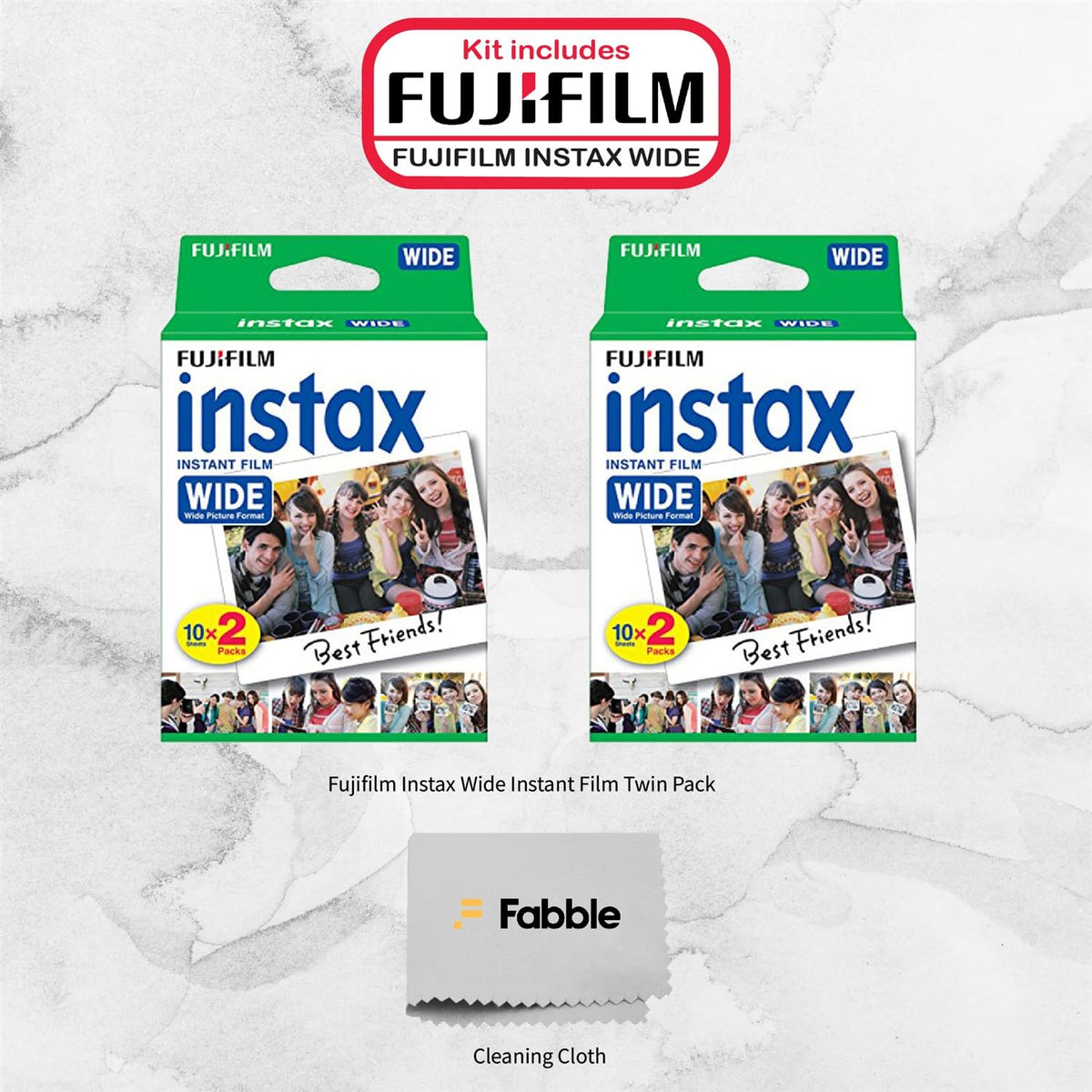 Fujifilm twin-pack packaging highlighting value and convenience for casual shooters