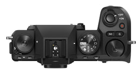 Fujifilm X-S20 top view reveals ergonomic controls for fast settings