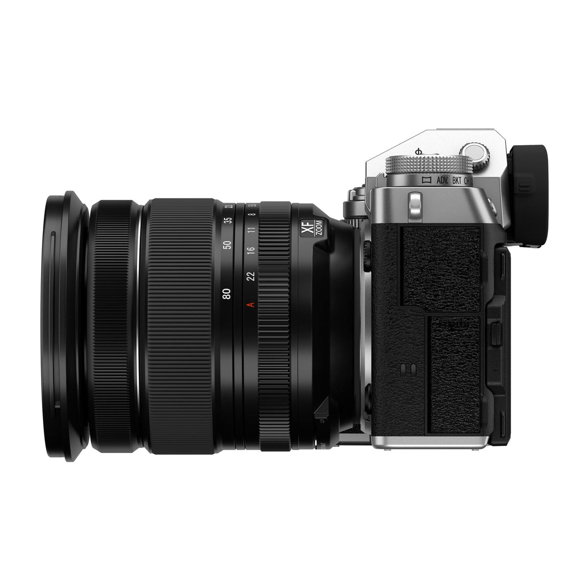 Tilting LCD on X-T5 offering flexible angles for creative composition.
