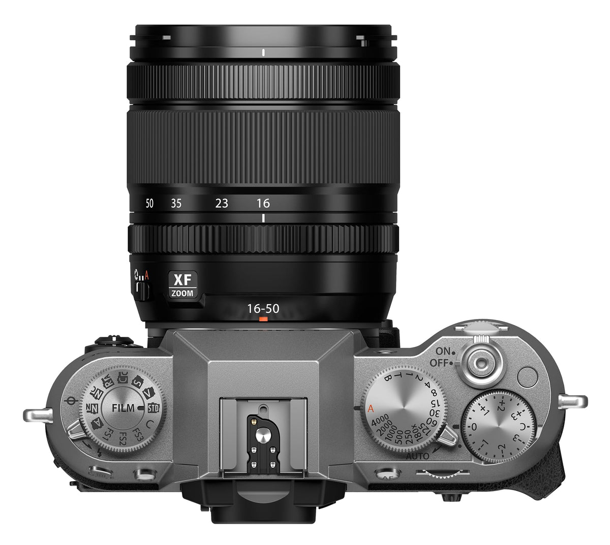FUJIFILM X-T50 silver video mode display, showcasing high-resolution 4K/60P capture