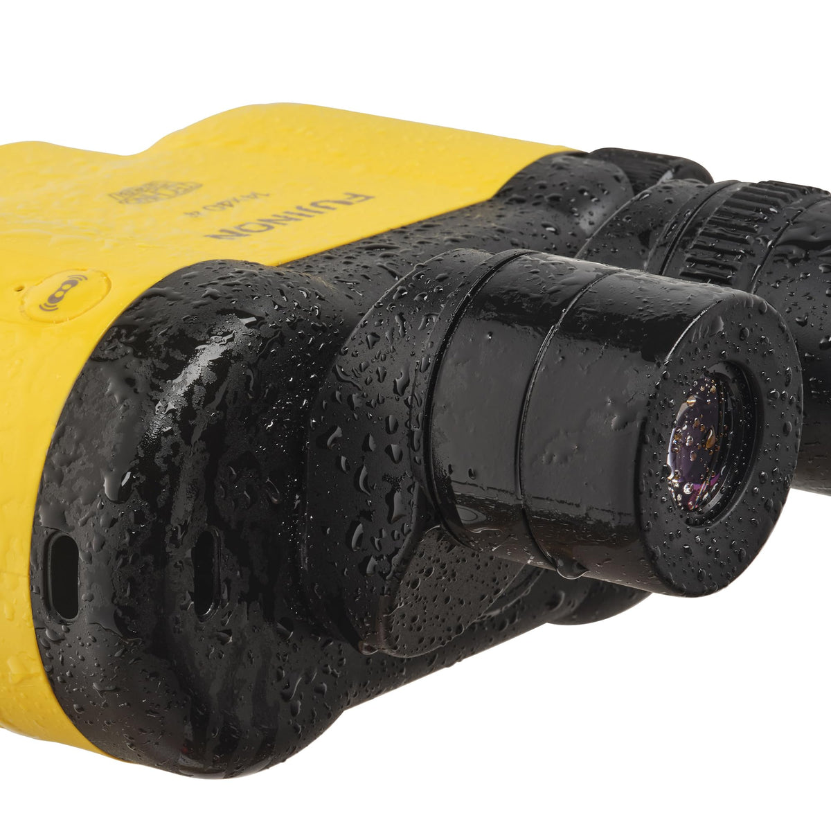 Fujinon TS-X1440 eyepiece close-up showing comfortable diopter control for precise focus.