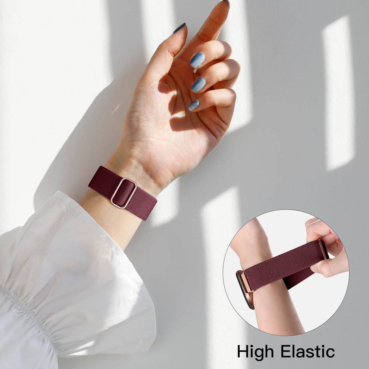 Fuleda Versa band in rose pink, easy install and secure connectors