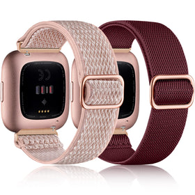 Fuleda elastic Versa 2 band in dark wine, breathable comfort for daily wear