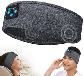 Fulext Bluetooth sleep headband close-up with slim speakers for comfortable night listening.