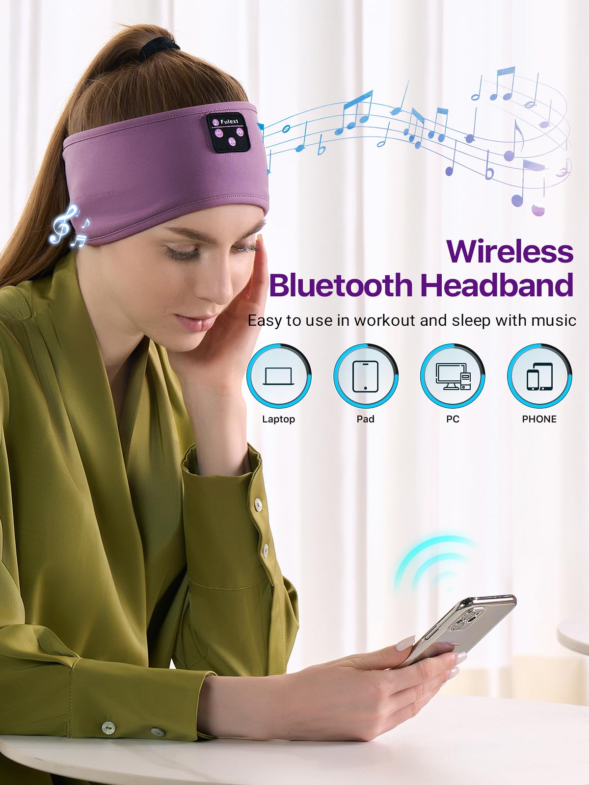 Fulext built‑in microphone enables hands‑free calls during workouts