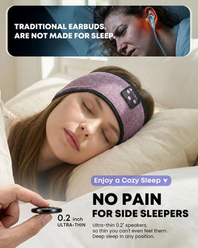 Fulext headband made of soft breathable fabric for all-night wear.