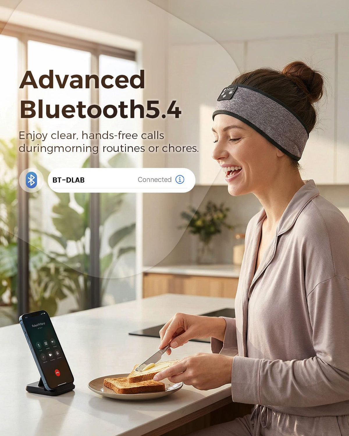 Fulext sleep headband with eye mask for light blocking and comfort