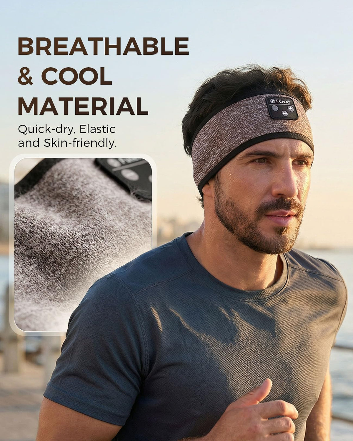 Fulext sleep band with nose-bridge design for comfortable fit