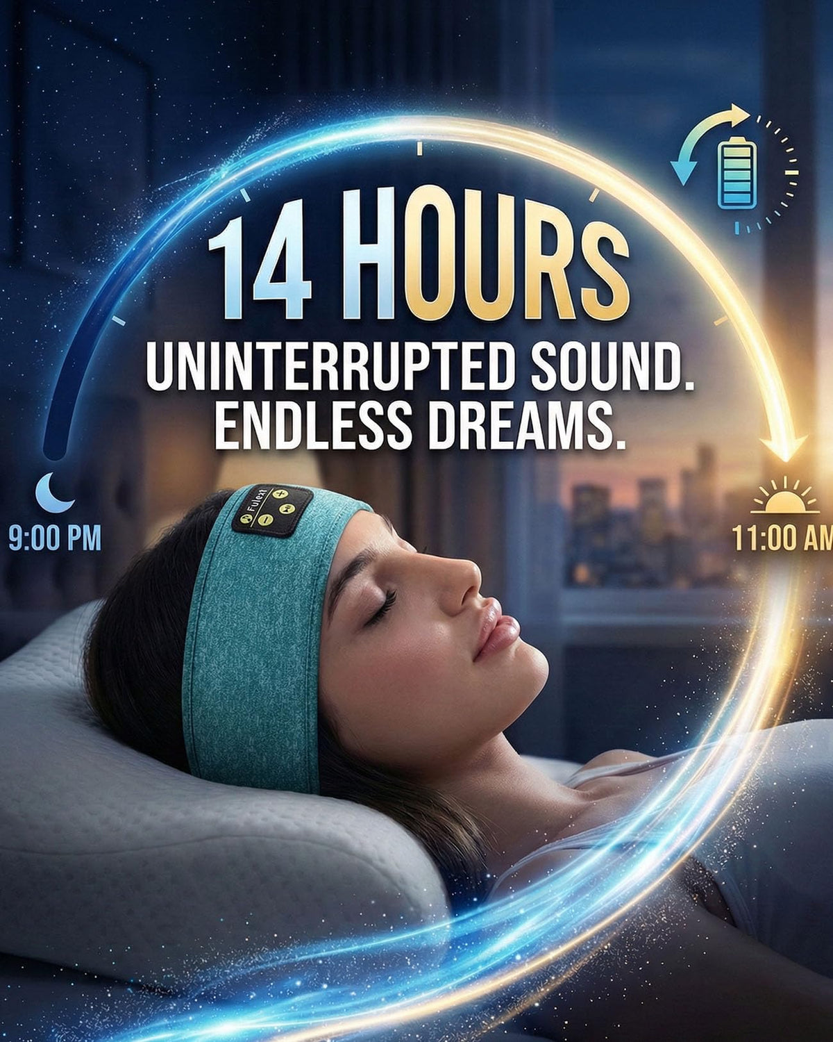 Fulext Sleep Headband is washable and easy to clean after workouts
