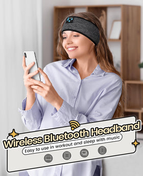 Fulext sleep headphones band integrated mic enables hands-free calls.