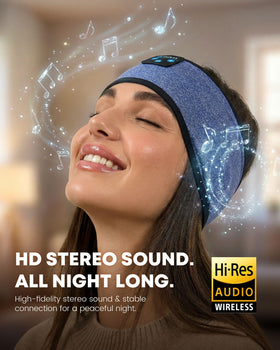 Fulext sleep headband close-up shows soft hypoallergenic fabric.