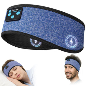 Fulext sleep headband on bed highlights cozy comfort for restful nights.
