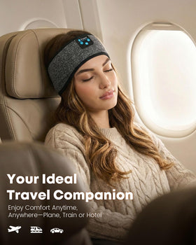Fulext Sleep Headphones on travel reduce light and provide soothing audio