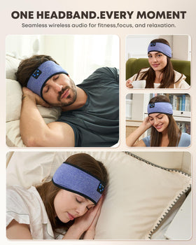 Fulext sleep headband packaging highlights washable design and fit.