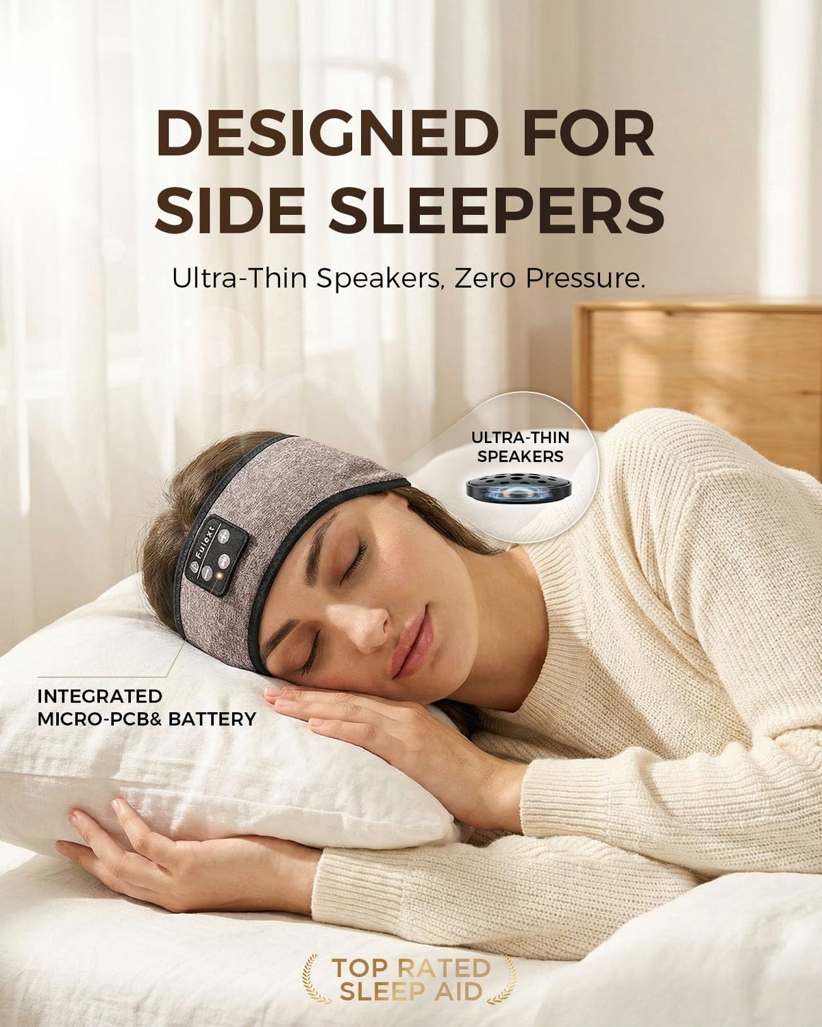 Fulext sleep-band speakers for side sleepers