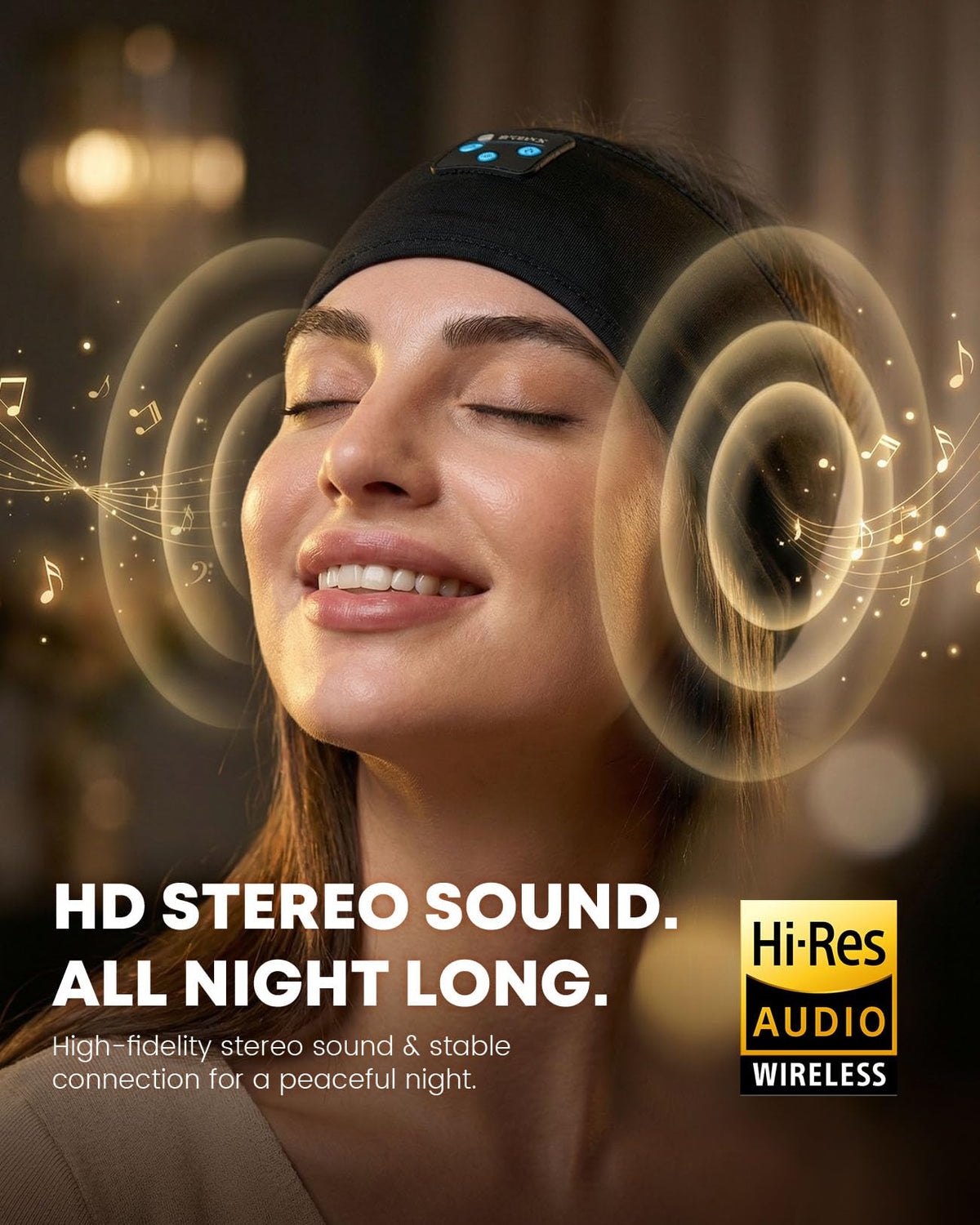 Fulext Sleep Headphones side sleeper use during rest