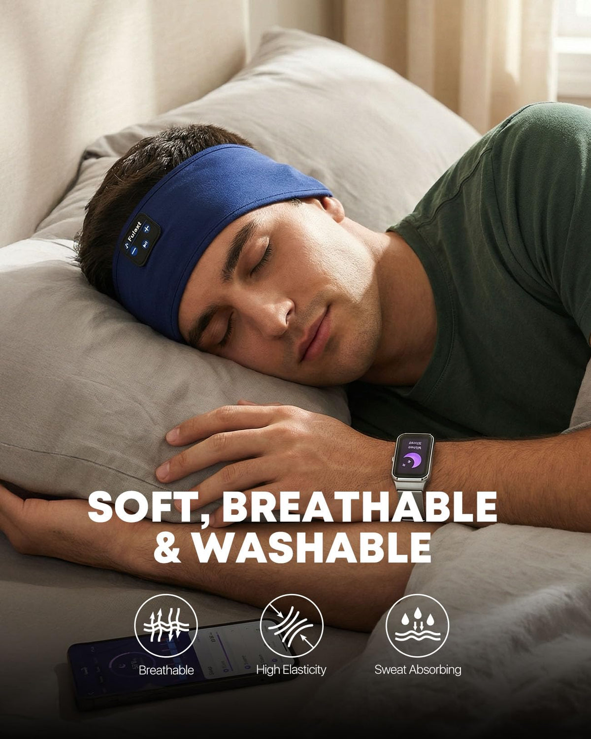Fulext washable headband fabric stays durable after workouts.