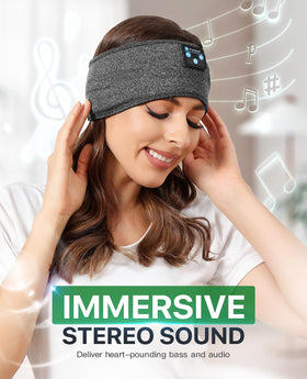 Fulext wireless headband flat design fits under a pillow for sleep.