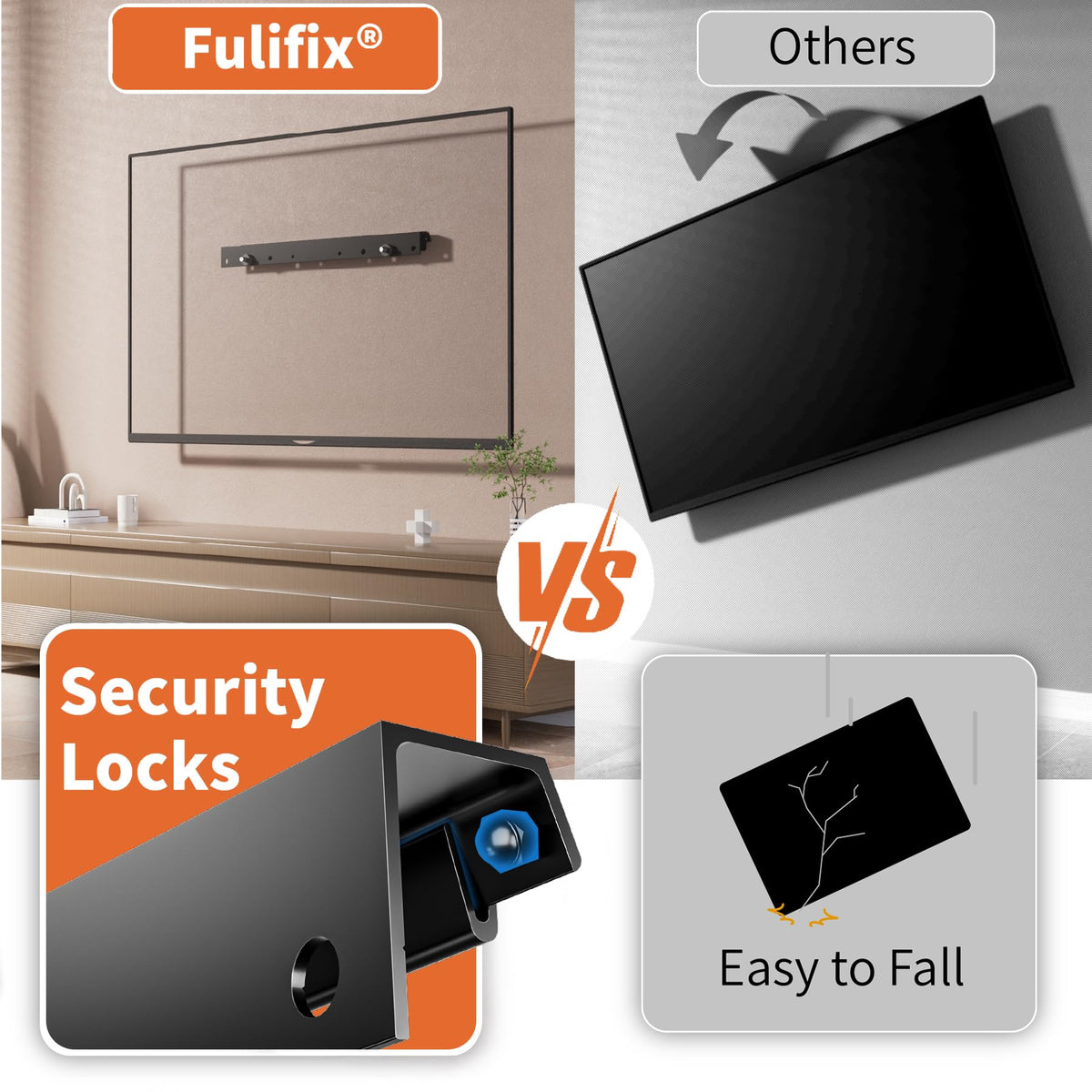 Ultra-slim design keeps the TV just 1 inch from the wall.