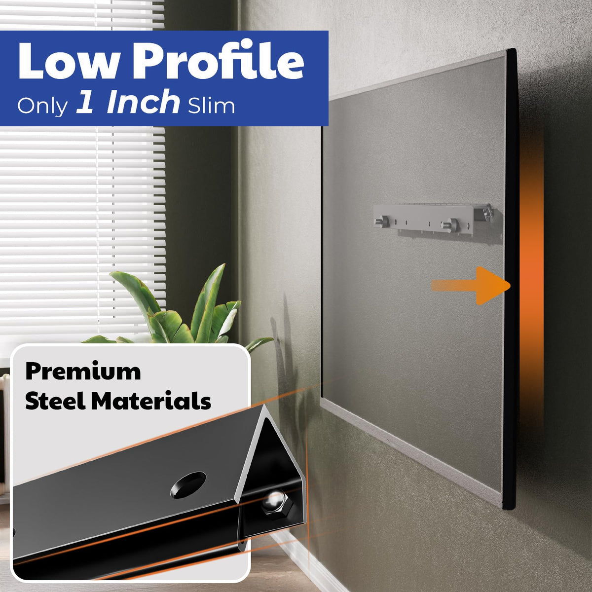 Fulifix mounts TVs up to 100 lbs for sturdy support.