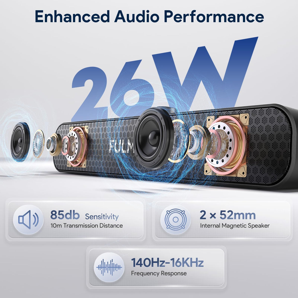 FULMINARE Bluetooth speaker demonstrates 360° Hi-Fi sound in action