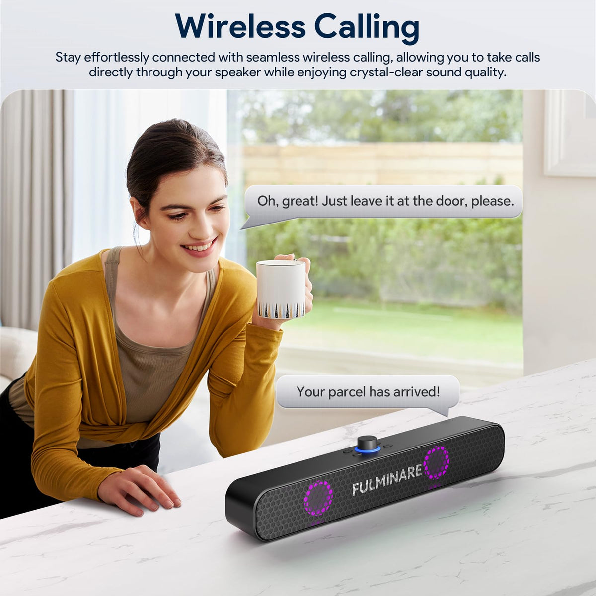 FULMINARE built-in mic enables hands-free calls with clear audio