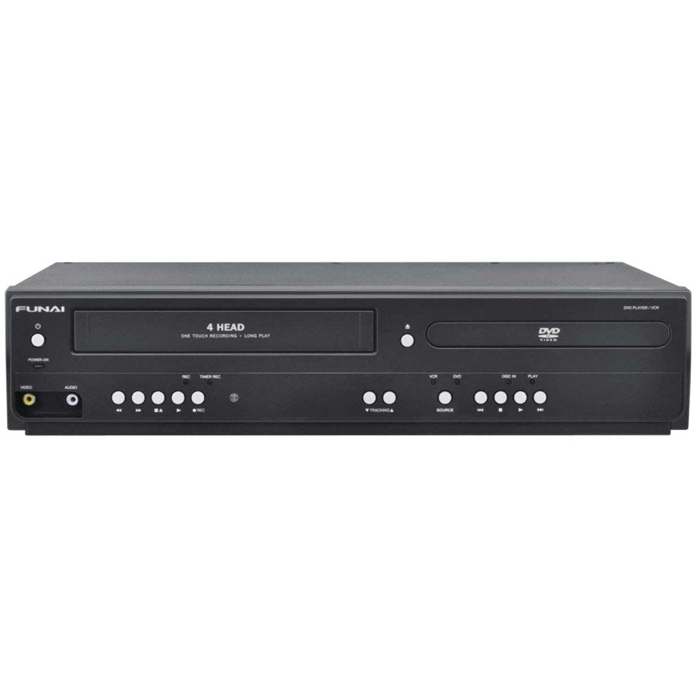 FUNAI DVD/VCR Combo Renewed, front view, ready for legacy tapes and DVD playback