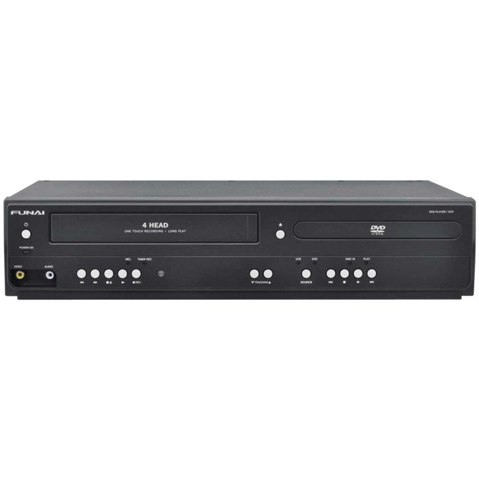 FUNAI DVD/VCR Combo Renewed, front view, ready for legacy tapes and DVD playback