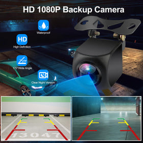 FUNAURORE waterproof backup camera closeup improving rear visibility benefit